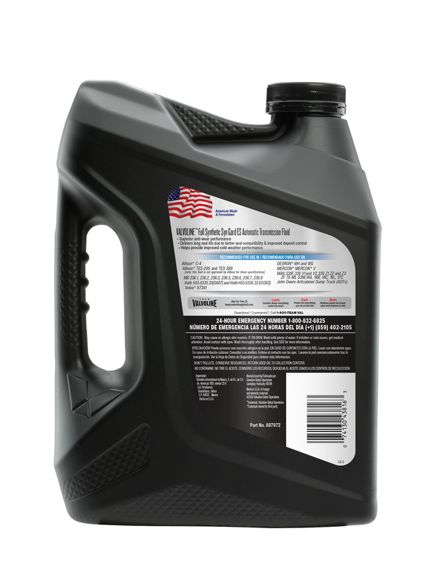 Valvoline Auto Trans Fluid, Syn Gard ™, ATF Es, Full Synthetic, 1 Gallon Jug, Single – 887972
