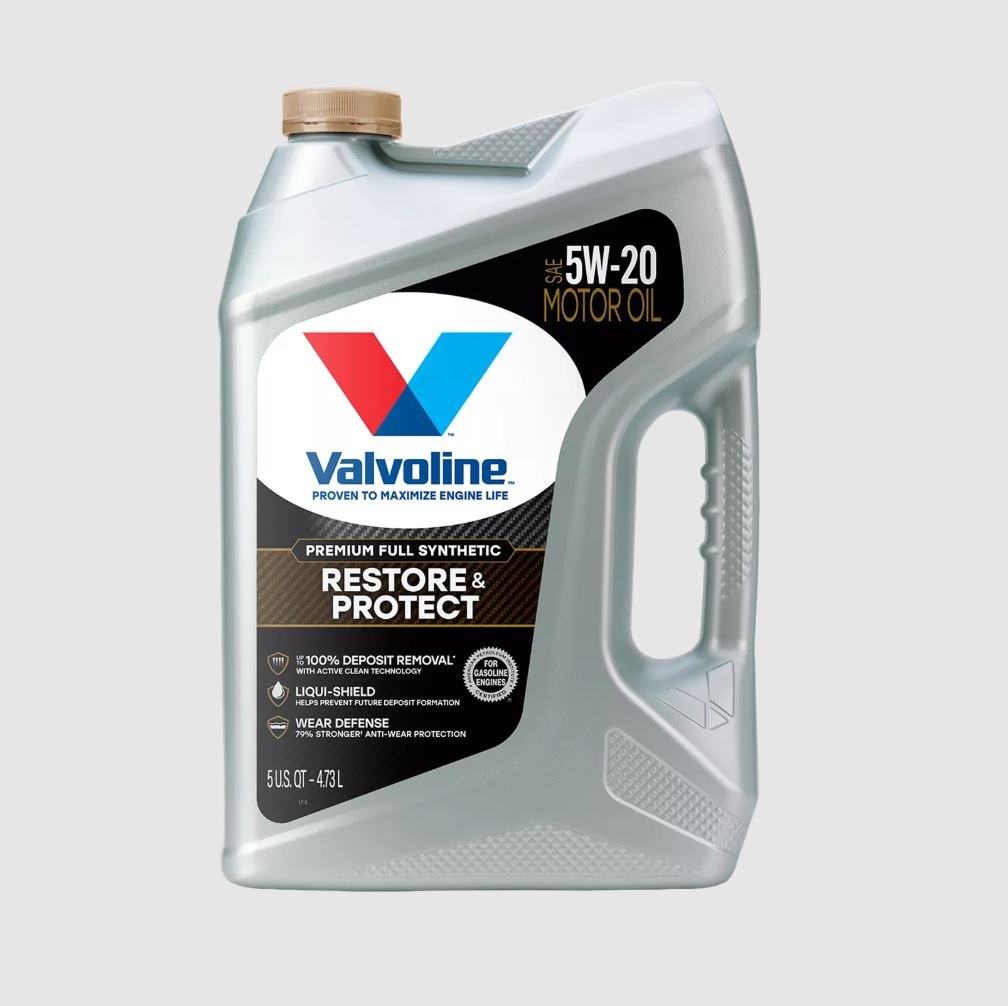 Valvoline Oil, Restore & Protect, SAE 5W-20, Full Synthetic, 5 Quart Jug, Single – 904562