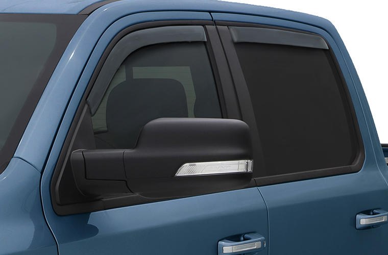 Auto Ventshade Rainguard, Ventvisor Deflector, Aerodynamic Design, IN-Channel, Smoke, Acrylic, Set of 4 – 194218