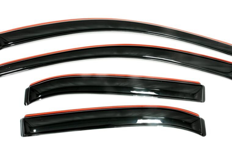 Auto Ventshade Rainguard, Ventvisor, Aerodynamic Design, IN-Channel, Smoke, Acrylic, Set of 4 – 194966