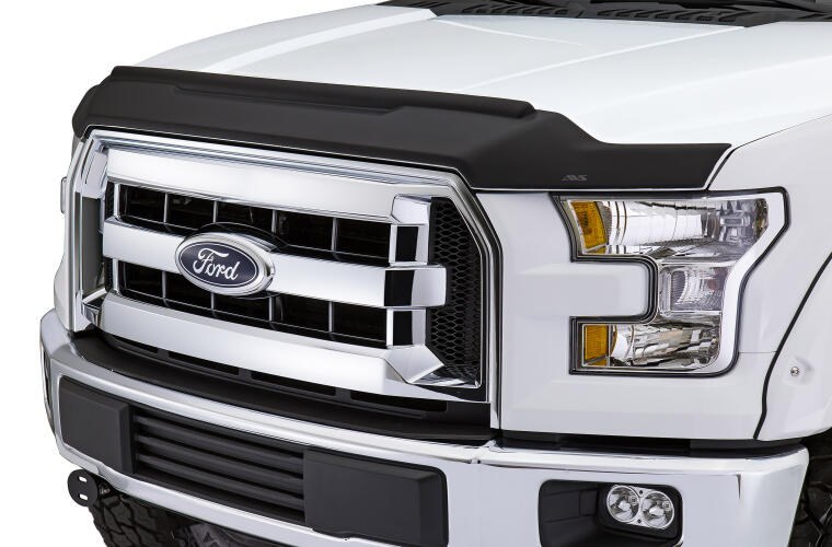 Auto Ventshade Bug Shield, Aeroskin II ™, Contour with Deflector, Textured Matte Black, Thermoplastic Olefin (tpo) – 436135