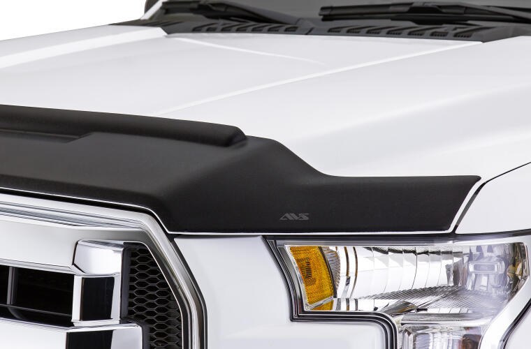 Auto Ventshade Bug Shield, Aeroskin II ™, Contour with Deflector, Textured Matte Black, Thermoplastic Olefin (tpo) – 436166