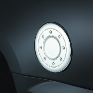 Auto Ventshade Fuel Door Cover, Chrome Fuel Door Cover ™, Acrylic, With Bolt Heads – 688771
