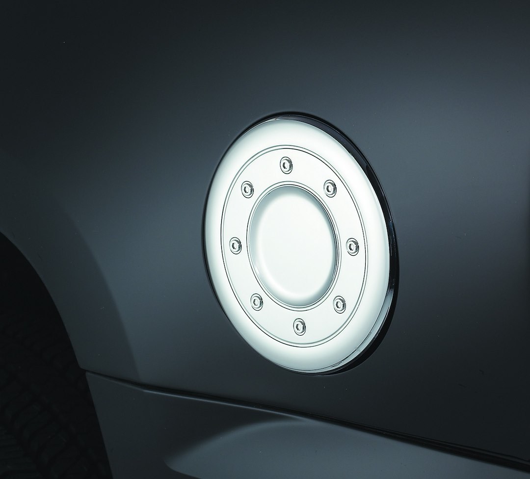 Auto Ventshade Fuel Door Cover, Chrome Fuel Door Cover ™, Acrylic, With Bolt Heads – 688771