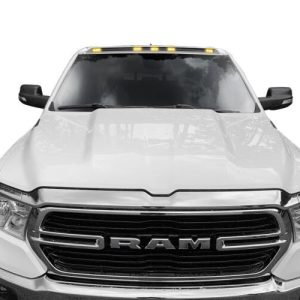 Auto Ventshade Roof Marker Light – LED, Aerocab™, Direct Fit Light Strip with Five Leds, Clear Lens, Amber, Single, Black – 698004