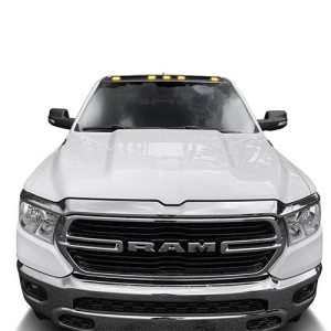 Auto Ventshade Roof Marker Light – LED, Aerocab™, Direct Fit Light Strip with Five Leds, Clear Lens, Amber, Single, Black – 698004
