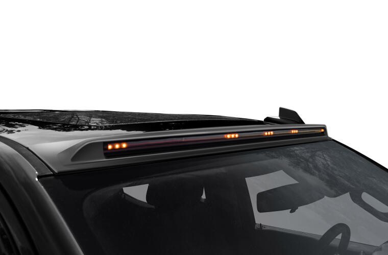Auto Ventshade Roof Marker Light – LED, Aerocab™, Direct Fit Light Strip with Five Leds, Clear Lens, Amber, Single, Ivory Pearl Tri-Coat – 698163-PWD