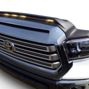 Auto Ventshade Bug Shield, Aeroskin Lightshield ™, Contour, Lighted, Textured Matte Black, Dura-Flex ® 2000 Tpo, With Wiring – 753094