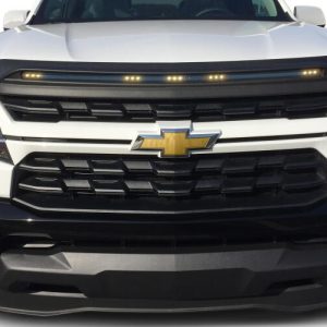 Auto Ventshade Bug Shield, Aeroskin Lightshield ™, Low Profile/ Contour, Lighted, Black, Dura-Flex® 2000 Tpo, Without Fender Eyebrows – 753113