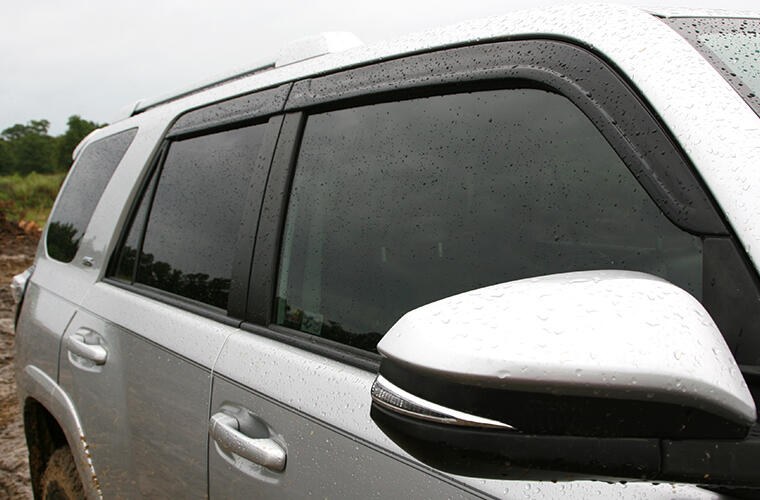 Auto Ventshade Rainguard, Ventvisor Deflector, Low Profile, Tape-On, Dark Smoke, Acrylic, Set of 4 – 794052