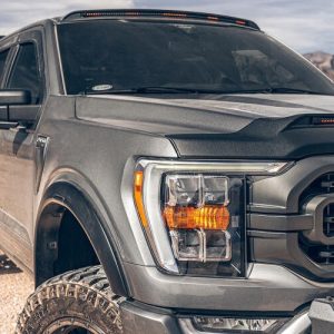 Auto Ventshade Roof Marker Light, Aerocab Pro™, Direct Fit Continuous Light Bar, Amber LED, Single, Black Housing, Thermoplastic Olefin – 898004