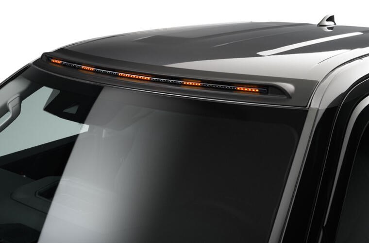 Auto Ventshade Roof Marker Light, Aerocab Pro™, Direct Fit Continuous Light Bar, Amber LED, Single, Black Housing, Thermoplastic Olefin – 898079