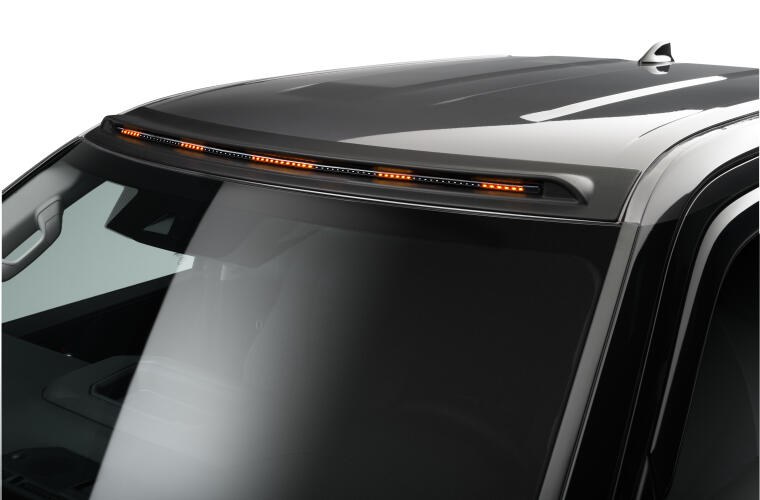 Auto Ventshade Roof Marker Light, Aerocab Pro™, Direct Fit Continuous Light Bar, Amber LED, Single, Black Housing, Thermoplastic Olefin – 898079