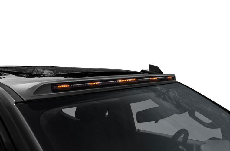 Auto Ventshade Roof Marker Light, Aerocab Pro™, Direct Fit Continuous Light Bar, Amber LED, Single, Black Housing, Thermoplastic Olefin – 898123