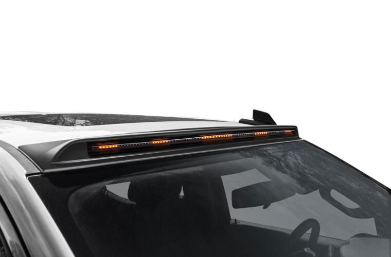 Auto Ventshade Roof Marker Light, Aerocab Pro™, Direct Fit Continuous Light Bar, Amber LED, Single, Black Housing, Thermoplastic Olefin – 898135