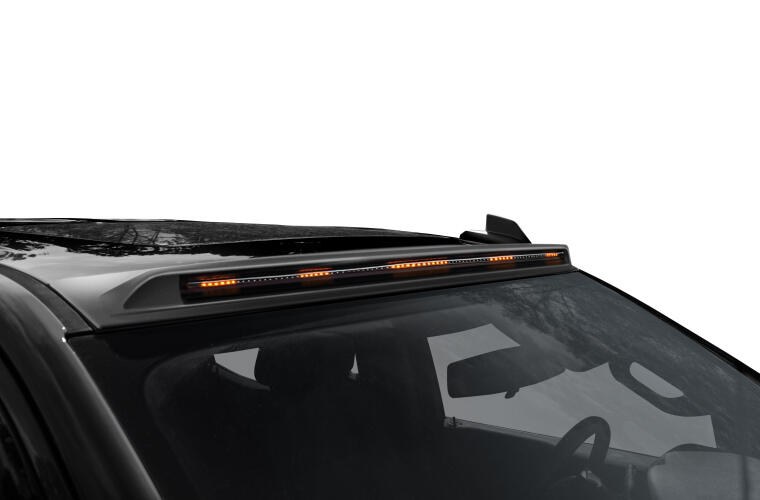 Auto Ventshade Roof Marker Light, Aerocab Pro™, Direct Fit Continuous Light Bar, Amber LED, Single, Black Housing, Thermoplastic Olefin – 898166