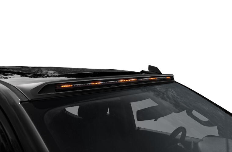 Auto Ventshade Roof Marker Light, Aerocab Pro™, Direct Fit Continuous Light Bar, Amber LED, Single, Black Housing – 898189-PXJ
