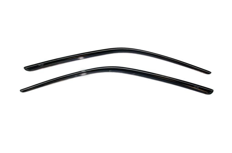 Auto Ventshade Rainguard, Ventvisor, Aerodynamic Design, Tape-On, Smoke, Acrylic, Set of 2 – 92010