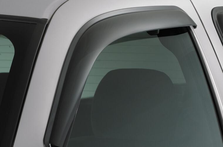 Auto Ventshade Rainguard, Ventvisor, Aerodynamic Design, Tape-On, Smoke, Acrylic, Set of 2 – 92032