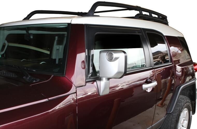 Auto Ventshade Rainguard, Ventvisor, Aerodynamic Design, Tape-On, Smoke, Acrylic, Set of 2 – 92735