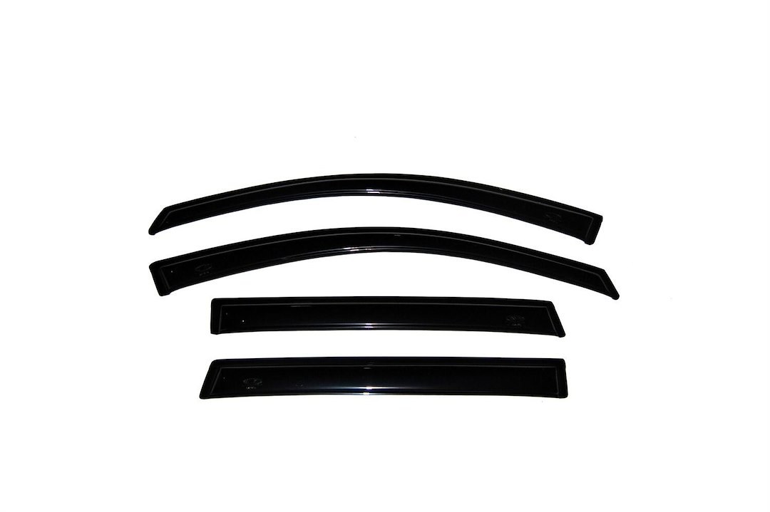 Auto Ventshade Rainguard, Ventvisor, Aerodynamic Design, Tape-On, Smoke, Acrylic, Set of 4 – 94024