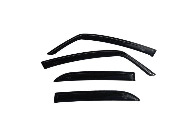 Auto Ventshade Rainguard, Ventvisor, Aerodynamic Design, Tape-On, Smoke, Acrylic, Set of 4 – 94085