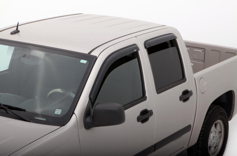 Auto Ventshade Rainguard, Ventvisor Deflector, Aerodynamic Design, Outside Channel, Smoke, Acrylic, Set of 4 – 94182