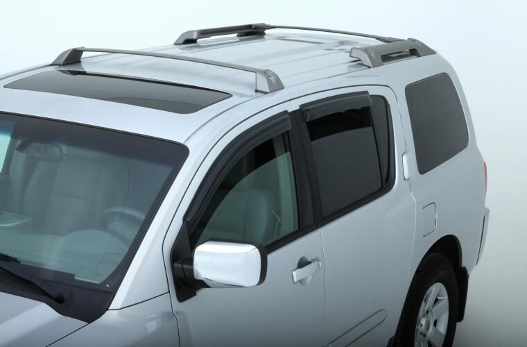 Auto Ventshade Rainguard, Ventvisor Deflector, Outside Channel, Smoke, Acrylic, Set of 4 – 94192