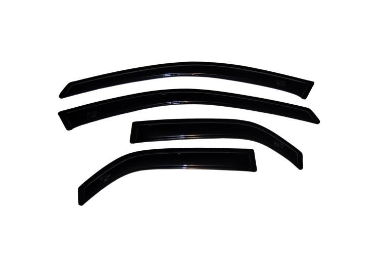 Auto Ventshade Rainguard, Ventvisor, Aerodynamic Design, Tape-On, Smoke, Acrylic, Set of 4 – 94654