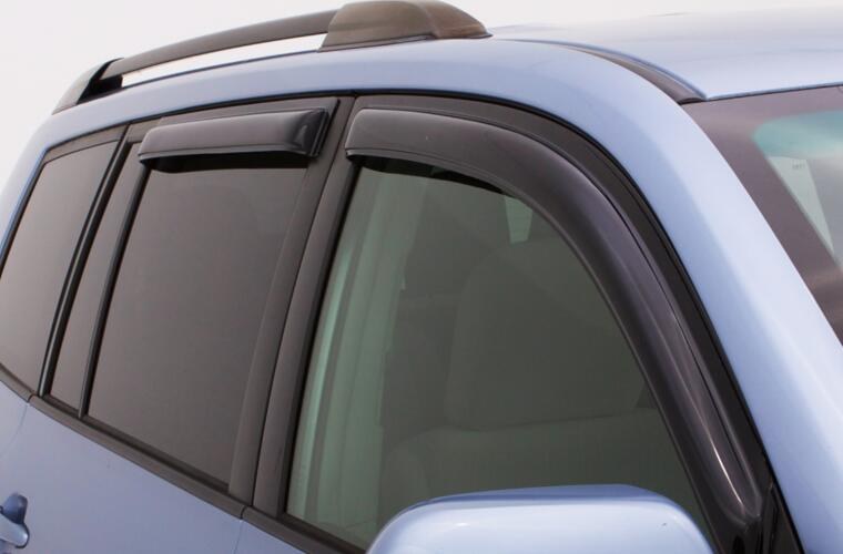 Auto Ventshade Rainguard, Ventvisor®, Aerodynamic Design, Outside Channel, Smoke, Acrylic, Set of 4 – 94706