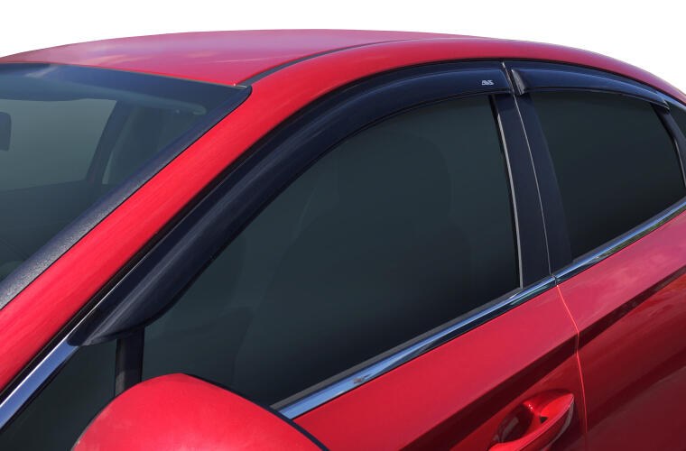 Auto Ventshade Rainguard, Ventvisor®, Aerodynamic Design, Outside Channel, Smoke, Acrylic, Set of 4 – 94764