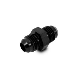 Vibrant Performance Coupler Fitting, Fabrication Components, -8AN Male, Straight, Without O-Ring, Aluminum, Anodized Black, Single – 10233