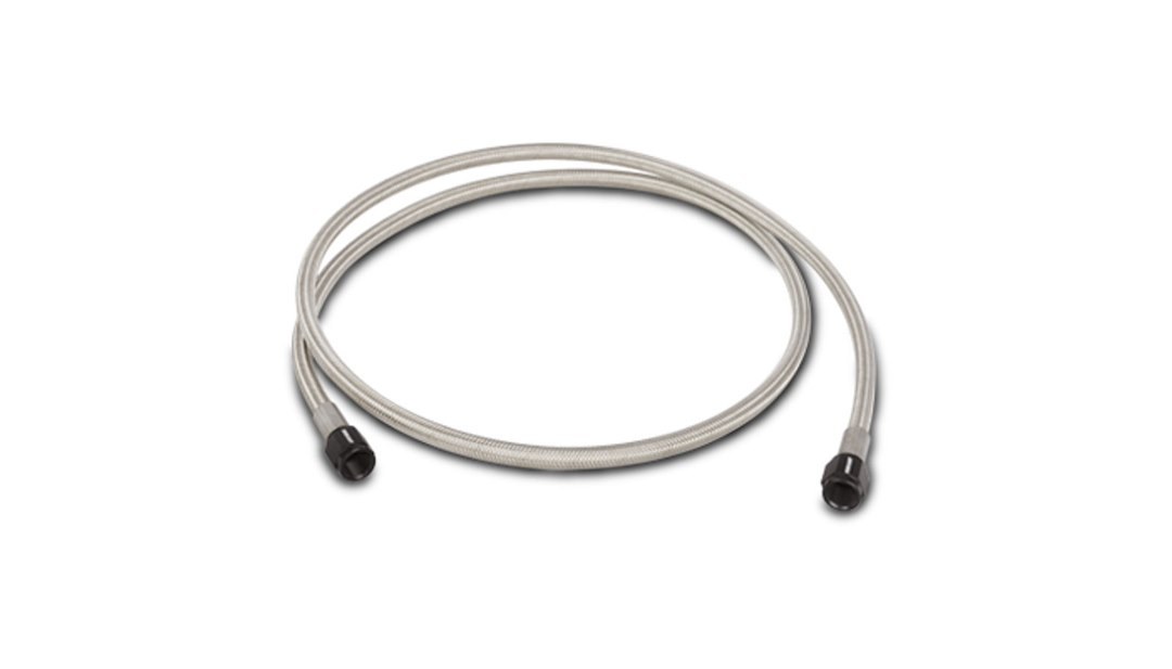 Vibrant Performance Turbocharger Oil Feed Line, Fabrication Components, 4 Foot Length, Teflon Lined Stainless Steel Flexible Hose – 10277