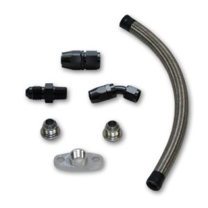 Vibrant Performance Turbocharger Oil Return Kit, For Use with Gt Series Turbochargers, Aluminum – 10283