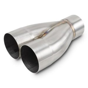 Vibrant Performance Exhaust Header Collector, Slip Fit 2 Into 1, 3 Inch Diameter Primary Tubes, 10-3/4 Inch Length, Stainless Steel, Single – 10360