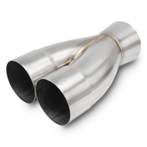 Vibrant Performance Exhaust Header Collector, Slip Fit 2 Into 1, 3 Inch Diameter Primary Tubes, 10-1/2 Inch Length, Stainless Steel, Single – 10361