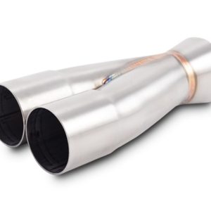Vibrant Performance Exhaust Header Collector, Slip Fit 2 Into 1, 1-7/8 Inch Diameter Primary Tubes, 7-3/4 Inch Length, Stainless Steel, Single – 10365