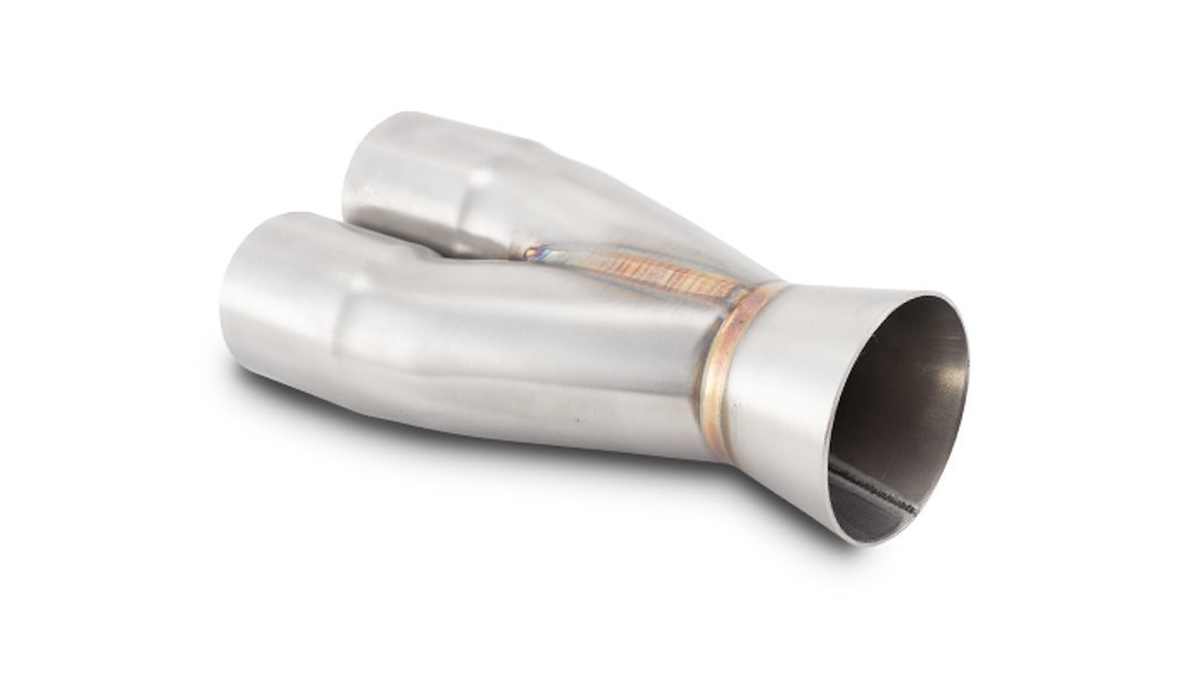 Vibrant Performance Exhaust Header Collector, Slip Fit 2 Into 1, 2 Inch Diameter Primary Tubes, 3 Inch Collector Diameter, 8-1/4 Inch Length – 10366