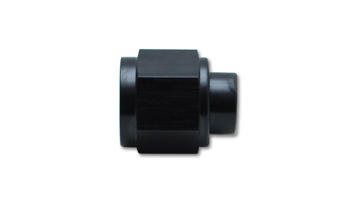 Vibrant Performance Fitting Plug/ Fitting Cap, Fabrication Components, -3AN Flare Screw on Cap, Anodized, Black, Aluminum, Single – 10450