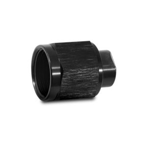 Vibrant Performance Fitting Plug/ Fitting Cap, Fabrication Components, -6AN Flare Screw on Cap, Anodized, Black, Aluminum, Single – 10452