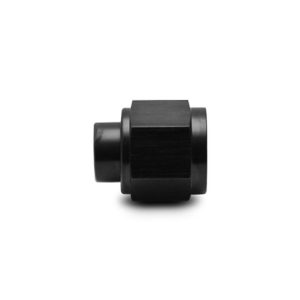Vibrant Performance Fitting Plug/ Fitting Cap, Fabrication Components, -8AN Flare Screw on Cap, Anodized, Black, Aluminum, Single – 10453