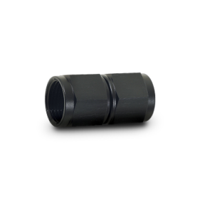 Vibrant Performance Coupler Fitting, Fabrication Components, -6AN Female, Straight, Without O-Ring, Aluminum, Anodized Black, Single – 10702