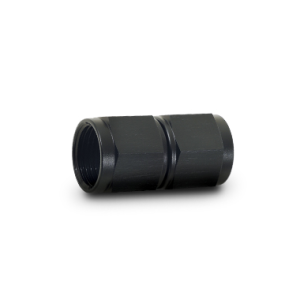 Vibrant Performance Coupler Fitting, Fabrication Components, -8AN Female, Straight, Without O-Ring, Aluminum, Anodized Black, Single – 10703