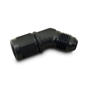 Vibrant Performance Adapter Fitting, Fabrication Components, -4AN Female Swivel to -4AN Male, 45 Degree, Without O-Ring, Aluminum – 10771