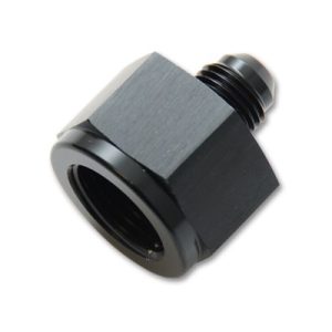 Vibrant Performance Adapter Fitting, Fabrication Components, -4AN Female to -3AN Male, Andodized, Black, Aluminum, Single – 10830