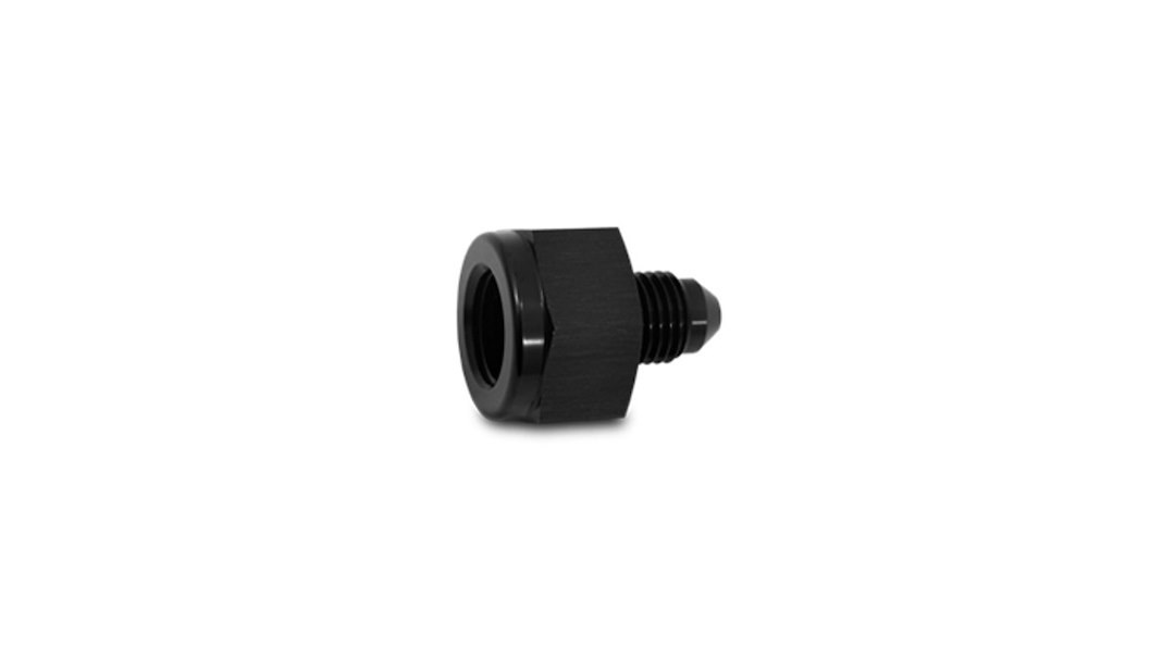 Vibrant Performance Adapter Fitting, Fabrication Components, -6AN Female to -4AN Male, Andodized, Black, Aluminum, Single – 10832
