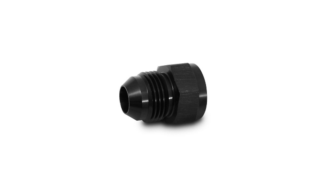 Vibrant Performance Adapter Fitting, Fabrication Components, -6AN Female to -8AN Male, Andodized, Black, Aluminum, Single – 10842