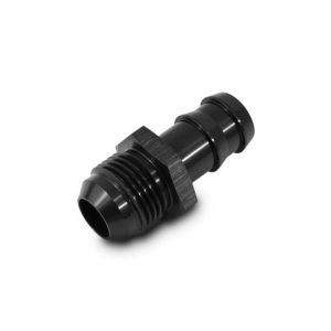 Vibrant Performance Adapter Fitting, Fabrication Components, -6AN Male to 3/8 Inch Hose Barb, Straight, Andodized, Black, Aluminum, Single – 11207
