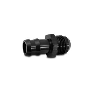 Vibrant Performance Adapter Fitting, Fabrication Components, -6AN Male to 3/8 Inch Hose Barb, Straight, Andodized, Black, Aluminum, Single – 11207