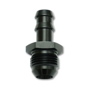 Vibrant Performance Adapter Fitting, Fabrication Components, -8AN Male to 1/2 Inch Hose Barb, Straight, Andodized, Black, Aluminum, Single – 11208